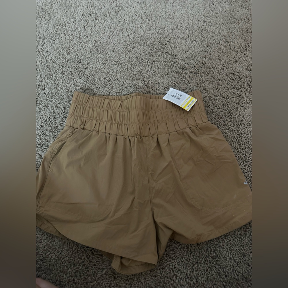 JoyLab Light Brown Elastic Waist Shorts